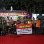 Polda Lampung Melakukan Penilaian Lomba Satkamling di Lamteng.