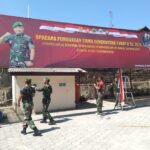 Sinergitas TNI dan masyarakat persiapan upacara pembukaan TMMD.