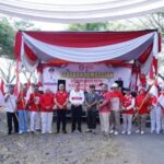 Kapolres Pringsewu hadir dan dukung gerakan pembagian 10 juta bendera merah putih.