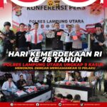 Di HUT-RI KE 78, POLRES LAMPUNG UTARA UNGKAP 9 KASUS MENONJOL DENGAN MENGAMANKAN 12 PELAKU.