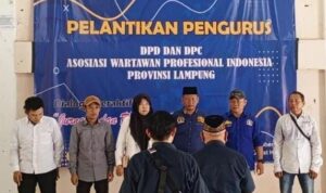 Uasai dilantik ketua DPC AWPI Pesawaran akan menjalankan amanah ketum.