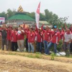 Ahmad Isak Caleg DPRD dapil enam Lampung Timur hadir di acara semarak petani musim tanam Metro Kibang.