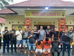 Pelaku penusukan wartawn di tangkap Tekab 308 Polres Tulang Bawang di OKU Selatan.