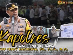 Amankan rapat pleno hasil pemilu 2024 Polres Lampung Utara tingkat KPU.