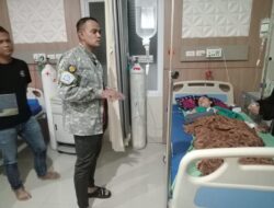 Kapolres Lampung Utara menjenguk korban curas.