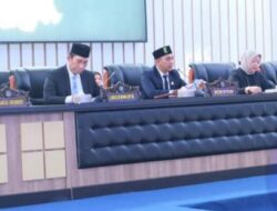 DPRD OKU Selatan menggelar rapat paripurna penyampaian LKPJ tahun 2023.