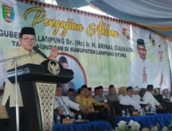 Pengajian akbar bersama Gubernur Lampung di Lampung Utara.