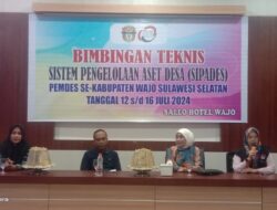 Bimbingan teknis sistem pengelolaan aset desa berbasis web Se-Kabupaten Wajo.