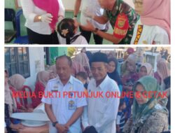 Sukseskan kegiatan PIN, UPTD puskesmas Ulak Rengas bersama TNI, Polri, Camat dan Kepala Desa.