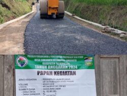 Terkait pengaspalan jalan desa Kades Sukaratu disinyalir tutup mata dan enggan memberikan tanggapan.