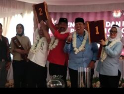 KPU Lampung Timur resmi menetapkan nomor urut dua Paslon Bupati dan Wakil Bupati.