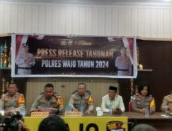 Sampaikan Press Release Akhir Tahun 2024, Polres Wajo Ungkap Beberapa Kasus