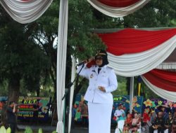 Ela Siti Nuryamah jadi pimpinan upacar peringatan HUT Lampung Timur Ke-26 Tahun.