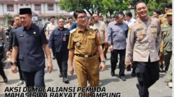 Bupati Lampung Utara Temui Aksi Damai Aliansi Pemuda Mahasiswa Rakyat Kawal Aspirasi Masyarakat