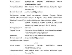 Terindikasi Abaikan Surat Panggilan dan Putusan PTUN, Pemkab OKU Terancam Dilaporkan Ke Presiden