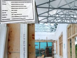 Rehab Ruang Kelas SMAN 1 Punggur, Terindikasi Gunakan Baja Ringan Tidak Sesuai RAB dan Gelapkan Kayu Bekas.