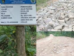 Setelah Diberitakan Jalan Onderlagh Terindikasi Mark Up Anggaran Kades Jaya Asri Minta Dicabut Berita