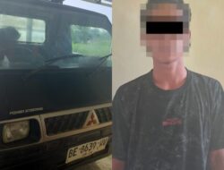 Polisi Amankan Pria Asal Bumi Agung Diduga Gelapkan Mobil dan Material Bangunan