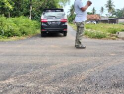 Pekerjaan Jalan di Desa Pekalongan Terindikasi Asal Jadi dan Aspal Hotmixnya Tipis