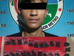 Sat Res Narkoba Polres Metro Amankan Terduga Pengedar Tembakau Sintetis.