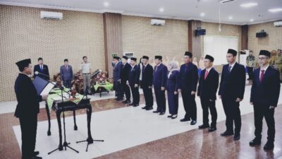 Bupati Pringsewu Resmi Lantik dan Mengambil Sumpah 10 Pejabat Pimpinan Tinggi Pertama.
