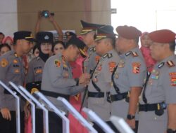 Kapolda Lampung Gelar Upacara Sertijab, 9 Pejabat Utama dan 4 Kapolres 