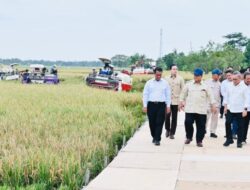 Persiden Prabowo Tinjau Hilirisasi Teknologi Pertanian Moderen di Karawang