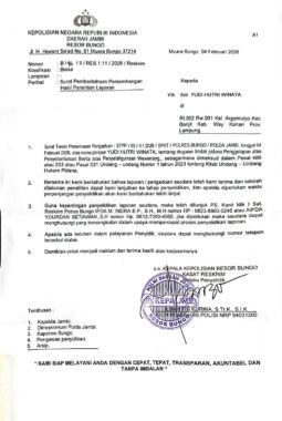 Diduga Salahgunakan Jabatan, Datuk Rio Desa Gapura Suci Diselidiki Polres Bungo