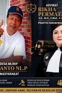 Kasus Dugaan Pencabulan Anak di Mojokerto Damai, Ini Pandangan Hukum Kades Ir. Purwanto NP.L VS Advokat Rikha Permatasari