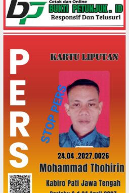 STOP PERS Kabiro Kabupaten PATI Jawa Tengah Atas Nama MOHAMMAD THOHIRIN