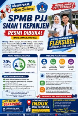 SPMB PJJ SMAN 1 Kepanjen Resmi Dibuka, Solusi Pendidikan Fleksibel bagi Remaja Usia Sekolah