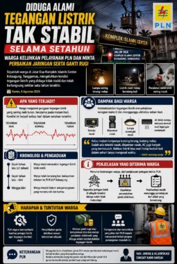 Dugaan Tegangan Listrik Tak Stabil, Warga Islamic Center Kotaagung Keluhkan PLN dan Minta Ganti Rugi