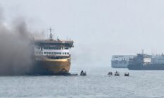 KMP Batumandi Terbakar di Perairan Merak, Seluruh Penumpang Selamat