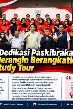 Apresiasi Dedikasi Paskibraka, Pemkab Merangin Berangkatkan Peserta Study Tour ke-Lampung dan Sumsel 